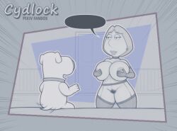 big_breasts brian_griffin curvy curvy_female cydlock family_guy hyper_bimbo imminent_bestiality lois_griffin male zoophilia