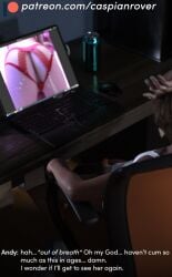 3d after_masturbation after_orgasm age_difference ass camera capcom caspianrover cum cum_on_object cum_on_self cum_on_table fapping laptop lingerie masturbation patreon photografic_proof photoshoot resident_evil resident_evil_8:_village rosemary_winters voyeur voyeurism