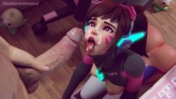 1boy 1girls 3d ass big_penis blizzard_entertainment breast_out breasts cock_worship cum cum_on_face d.va female gladionanimated hana_song imminent_oral korean_female light-skinned_male male on_knees overwatch overwatch_2 pale-skinned_female