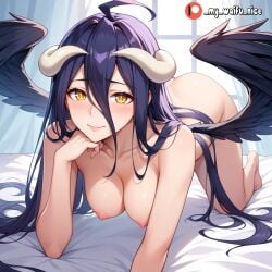 ai_generated albedo_(overlord) big_breasts nude nude_female overlord_(maruyama) succubus