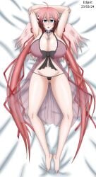 angel_wings dakimakura edjarit-117 huge_breasts ikaros lingerie long_hair pink_hair sora_no_otoshimono tagme