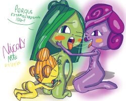 2016_rio_olympics absurd_res aged_up bela_(vtdpn) brazil breasts cartoon_network cunnilingus green_eyes green_hair green_skin hi_res highres incest kissing lactating licking_pussy nicolyarts olympics purple_eyes purple_hair purple_skin sol_(vtdpn) tagme vida_(vtdpn) vinicius_e_tom:_divertidos_por_natureza yellow_eyes yellow_hair yellow_skin