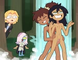 1futa 3girls amphibia amphibia_(finale) amphibia_(series) anne_boonchuy areolae balls being_watched big_balls big_dick big_penis black_hair black_skin breasts brown_hair clothed dark-skinned_futanari dark_skin dick dickgirl disney disney_channel erection female forest forest_background fully_clothed futa_on_female futanari green_eyes huge_cock human light-skinned_female light_skin maddie_flour marcy_wu miscon nipples nude nude_female nude_futanari pussy pussy_penetration rain rolling_eyes sasha_waybright sex shocked shower showering small_breasts standing tan tan-skinned_female vaginal_penetration