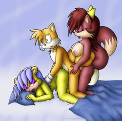 2010 anal anthro breasts canine derp doggy_style female female_fox femboy fiona_fox fox fur furry futa_on_male futanari herm herm_on_male intersex knownvortex mina_mongoose mongoose nude penis sonic_(series) sonic_the_hedgehog_(series) tails threesome