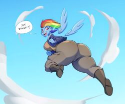 ass bigdad breasts female female_focus female_only friendship_is_magic hair hasbro huge_ass my_little_pony rainbow_dash_(mlp) rainbow_hair thick thick_ass thick_thighs thighs wide_hips