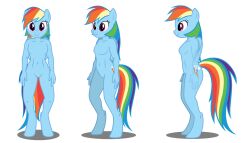 anthro barbie_doll_anatomy breasts female flashequestria my_little_pony rainbow_dash_(mlp) reasonably_sized_breasts show_accurate show_accurate_anthro simple_background solo unguligrade_anthro white_background