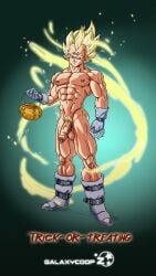 abs balls bara biceps big_balls big_penis daddy dragon_ball dragon_ball_z halloween holidays male male_nipples male_only manly muscular_male nipples nude pecs penis toei_animation vegeta