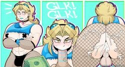 alduinafterdark alduingijinka big_ass blonde_hair dio_brando femboy gay jojo's_bizarre_adventure lipstick lipstick_mark lipstick_on_penis male male_only oral yaoi