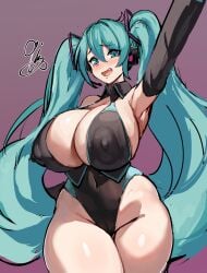 1girls 2024 2d 2d_(artwork) 9is areolae areolae_visible_through_clothing armpits artist_signature big_ass big_breasts big_butt big_thighs blue_eyes blue_hair blush blushing blushing_at_viewer breasts busty cleavage color colored elbow_gloves full_color hair hatsune_miku hips huge_ass huge_breasts huge_butt idol large_ass large_butt light-skinned_female light_skin long_hair looking_at_viewer massive_breasts naughty nipples nipples_visible_through_clothing ponytail seductive thick_thighs thighs turquoise_eyes turquoise_hair twintails very_long_hair vocaloid voluptuous voluptuous_female