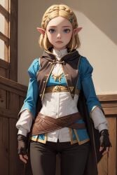 ai_generated blonde_hair blue_eyes brainwashing cape change_in_common_sense elf_ears elf_female empty_eyes hypnosis hypnotized mind_control princess_zelda short_hair tagme tears_of_the_kingdom the_legend_of_zelda the_legend_of_zelda:_tears_of_the_kingdom time_stop unknown_artist yodayo zelda_(tears_of_the_kingdom)