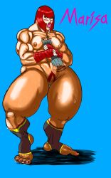 2d abs ahe_gao areolae artist_request biceps breasts brown_eyes busty capcom female female_focus female_only full_body hourglass_figure marisa_rossetti muscles muscular muscular_female nipples nude nude_female nudity pubes pubic_hair pussy red_hair short_hair small_breasts street_fighter sweat tagme thick_thighs vagina wide_hips