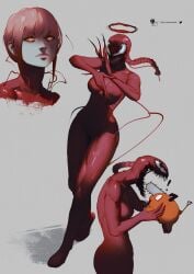 carnage_(marvel) chainsaw_man makima_(chainsaw_man) she-carnage symbiote the_monsterwolf