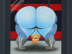 anthro ass bent_over bodysuit female large_ass not-quite-anonymous sally_acorn skin_tight skin_tight_outfit skin_tight_suit snaphappy solo sonic_(series) sonic_the_hedgehog_(series) thick_ass thick_thighs