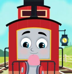 accurate_art_style banned_artist blushing bruno_the_brake_car edit holding_penis imminent_fellatio repost smiling stroking_penis tagme thomas_and_friends thomas_and_friends_all_engines_go young