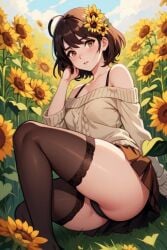 ai_generated kikimaki19 sunflower thighs vtuber