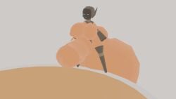 3d android animated aplovestudio balls_expansion blender cum cum_in_container excessive_cum futanari horsecock huge_ass huge_balls huge_breasts huge_cock orange_body original_character oversized_balls smile tagme video