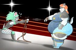 anthro chubby chubby_female female not-quite-anonymous snaphappy wrestling wrestling_ring