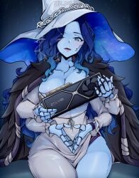 1girls big_ass big_breasts blue_body cleavage elden_ring female female_only fromsoftware graphics_card imminent_gaming jrpuls3 nvidia ranni_the_witch rtx_4080 thick_thighs wholesome witch witch_hat