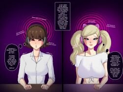 ann_takamaki big_breasts brainwashing breast_expansion breast_growth commission commissioner_upload expansion female female_only femsub gelatomusume growth hypnosis makoto_niijima offscreen_sex persona persona_5 transformation