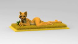 3d animated anthro bambookat female furry katia_managan khajiit mp4 no_sound turntable_(animation) video