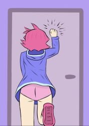 ass have_to_pee kumatora mother_(series) mother_3 nintendo omorashi panties pink_hair pink_panties pogbernard upskirt