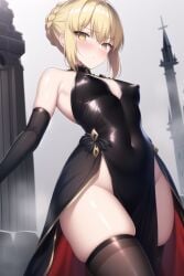 1girls ai_generated artoria_pendragon artoria_pendragon_(alter) blonde_hair blush breasts fate/grand_order fate/stay_night fate_(series) female hips light-skinned_female light_skin looking_at_viewer nai_diffusion pale-skinned_female pale_skin petite petite_body saber_alter small_breasts stable_diffusion thick_thighs thighs thunder_thighs wide_hips yellow_eyes