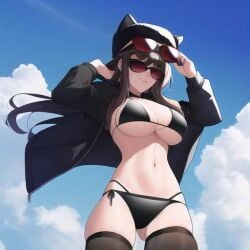 1girls ai_generated chaos_legion_roblox female female_only hat nai_diffusion pose posing roblox russian skinny smile solo stable_diffusion swimsuit swimwear tagme thighhighs