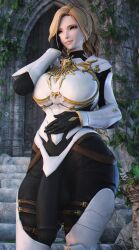 1futa 3d armor breasts bulge clothing cock_sleeve_(clothes) erection_under_clothes female_knight futa_only futanari genitalwear huge_cock kisara_(tales) knight penis penis_under_clothes solo stevencarson tales_of_(series) tales_of_arise