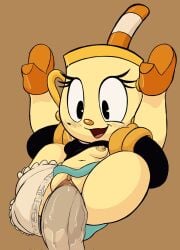 2022 animate_inanimate blue_bottomwear blue_clothing blue_skirt bottomwear breasts clothed clothing cuphead:_the_delicious_last_course cuphead_(game) disembodied_penis duo erection female female_focus female_penetrated for_a_head four-pundo full_nelson genitals happy happy_sex hi_res humanoid humanoid_penetrated large_insertion large_penis legs_up male male/female male_penetrating male_penetrating_female ms._chalice nipples not_furry object_head one_breast_out open_mouth open_smile panties panties_around_one_leg partially_clothed penetration penile penile_penetration penis penis_in_pussy pussy raised_clothing raised_shirt raised_topwear sex shirt skirt smile solo_focus topwear underwear underwear_around_one_leg unseen_male_face vaginal_penetration video_games yellow_body yellow_skin