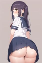 1girls ai_generated ass big_ass blush clothed_female fat_ass fate/grand_order fate_(series) female female_only huge_ass long_hair miyu_edelfelt nai_diffusion school_uniform schoolgirl skirt solo stable_diffusion thick_thighs