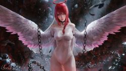 1girls big_breasts cameltoe chainsaw_man demon demon_girl devil female female_only light-skinned_female makima_(chainsaw_man) red_hair see-through see-through_clothing shounen_jump spoilers thick_thighs tight_clothing unravel-art wide_hips wings