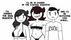 1boy 2girls breast_size_difference cheating cuckold edit edited english_text female group imminent_anal imminent_sex imminent_vaginal jaiden jaiden_animations jaidenanimations jaidens_dad jaidens_mom long_hair male mob_face multiple_girls netorare ntr screen_capture screencap screenshot screenshot_edit steca stupid text thelazyart