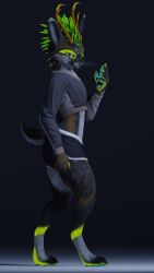 anthro anthro_only blender_(software) deer fox fur furry furry_only hybrid kiwidox kiwidox_(artist) male_only rexouium tagme twitter