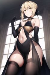 1girls ai_generated artoria_pendragon artoria_pendragon_(alter) blonde_hair blush breasts fate/grand_order fate/stay_night fate_(series) female hips light-skinned_female light_skin looking_at_viewer nai_diffusion pale-skinned_female pale_skin petite petite_body saber_alter small_breasts stable_diffusion thick_thighs thighs thunder_thighs wide_hips yellow_eyes