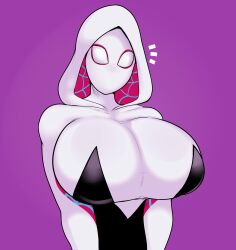 1girls alternate_breast_size big_breasts breasts breasts_bigger_than_head busty female female_only g3mma ghost-spider gwen_stacy huge_breasts large_breasts marvel mask masked masked_female massive_breasts solo spider-gwen spider-man:_into_the_spider-verse spider-man_(series) white_eyes