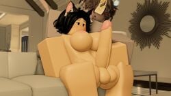 1boy 1futa 3d 4k catgirl collaboration futa_on_male futanari gab_(gabbers) gabbers male nina_(legocatgal) roblox robloxian self_upload tagme