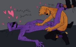 2boys anal dave_miller_(dayshift_at_freddy's) davesport dayshift_at_freddy's dsaf english_text flying_hearts gay jack_kennedy_(dayshift_at_freddy's) male male_focus male_only orange_hair orange_skin purple_hair purple_skin text thatparasiteguy william_afton_(dayshift_at_freddy's)