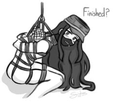 1boy bondage danganronpa danganronpa_3 danganronpa_v3 danganronpa_v3:_killing_harmony hat korekiyo_shinguji rope rope_bondage shinguji_korekiyo skinny solo solo_focus straight_hair white_background