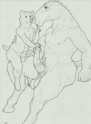 animal_genitalia animal_penis anthro anthro_on_anthro artist_name balls blep canid canine canis domestic_dog duo equid equine equine_penis erection gay genitals horse humanoid_genitalia humanoid_penis hybrid_genitalia hybrid_penis laser_(artist) male male/male male_only mammal medial_ring monochrome narrowed_eyes navel nude palming penis sheath sheathed_humanoid_penis simple_background sitting three-quarter_view tongue tongue_out vein veiny_penis yaoi