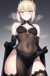 1girls ai_generated artoria_pendragon artoria_pendragon_(alter) blonde_hair blush breasts fate/grand_order fate/stay_night fate_(series) female hips light-skinned_female light_skin looking_at_viewer nai_diffusion pale-skinned_female pale_skin petite petite_body saber_alter small_breasts stable_diffusion thick_thighs thighs thunder_thighs wide_hips yellow_eyes