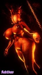 1girls 3d agony_(series) areola areolae breasts busty claws demon demon_girl female hips legs monster monster_girl naked nipples nude nude_female onoskelis pierced_nipples pussy red_body red_skin rubikon_(artist) solo thick thick_legs thick_thighs thighs voluptuous wide_hips