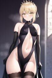 1girls ai_generated artoria_pendragon artoria_pendragon_(alter) blonde_hair blush breasts fate/grand_order fate/stay_night fate_(series) female hips light-skinned_female light_skin looking_at_viewer nai_diffusion pale-skinned_female pale_skin petite petite_body saber_alter small_breasts stable_diffusion thick_thighs thighs thunder_thighs wide_hips yellow_eyes