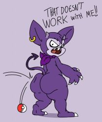 annoyed digimon imp impmon jakob_(kiffy) kiffy_(artist) pokeball