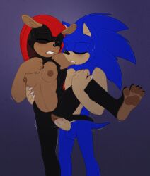 1cuntboy 5_fingers 5_toes andromorph anthro armadillo balls bite biting_lip black_body black_fur blue_body blue_fur blush bodyguard_position breasts closed_eyes cuntboy duo erection eulipotyphlan feet fingers from_behind_position fur genitals hedgehog hi_res holding_leg intersex looking_pleasured male mammal mighty_the_armadillo nipples nude pawpads penetration penis raised_leg red_shell roadkillxing scar sega sex shell signature simple_background sonic_(series) sonic_the_hedgehog sonic_the_hedgehog_(series) standing standing_sex tan_body tan_fur three-quarter_view toes vaginal_penetration vein veiny_penis xenarthran yaoi