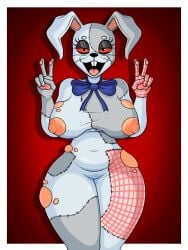 bedroom_eyes belly big_breasts big_breasts breasts breasts breasts buckteeth bunny_ears bunny_girl bunnysuit cock_hungry eyelashes five_nights_at_freddy's five_nights_at_freddy's:_security_breach gravity_breaker hands_up hips lactation lactation looking_at_viewer midriff open_mouth pawpads peace_sign rabbit rabbit_ears red_eyes ripped_clothing squinted_eyes suggestive suggestive_look thick_thighs thighs tongue vanny_(fnaf) wet_panties wet_pussy wide_hips