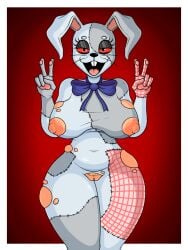 bedroom_eyes belly big_breasts big_breasts blonde_pubic_hair breasts breasts breasts buckteeth bunny_ears bunny_girl bunnysuit cock_hungry exposed_pussy eyelashes five_nights_at_freddy's five_nights_at_freddy's:_security_breach gravity_breaker hairy_pussy hands_up hips lactation lactation looking_at_viewer midriff open_mouth pawpads peace_sign pussy rabbit rabbit_ears red_eyes ripped_clothing squinted_eyes suggestive suggestive_look thick_thighs thighs tongue vagina vanny_(fnaf) wanting_sex wet_pussy wide_hips