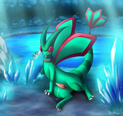 1boy blush collar crystal cum darkmirage dragon flygon lake long_tail mah_boi male male_only maz_teh_flygon penis pokemon pokemon_(species) pokemon_rse scenery solo tiberium tongue