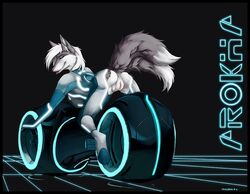 anthro anus arokha ass breasts canine color commission disney ear female female_fox female_only fur furry hair light_cycle multiple_tails paws pussy solo tail tongue tron truegrave9 vulva white_hair wolf