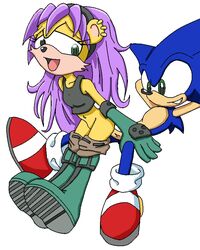 anal anthro clothing female hedgehog hyper_eyes interspecies male mina_mongoose mostly_nude penis sex sonic_(series) sonic_the_hedgehog straight tagme toony