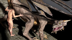 3d anal_vore dragon female feral feral_pred head_in_ass human human_prey interspecies male nude penis size_difference vore wooky